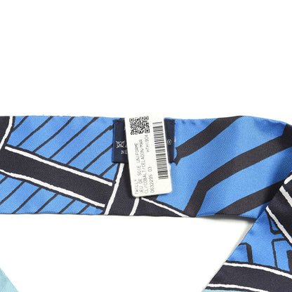 Hermes Silk Jeu de Soie Uniforme Twilly Cobalt Celadon Marine 2 of 3