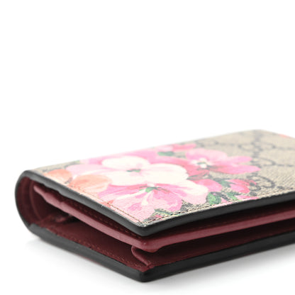 Gucci GG Supreme Monogram Blooms Card Case Wallet Beige Multicolor Dry Rose 9 of 11
