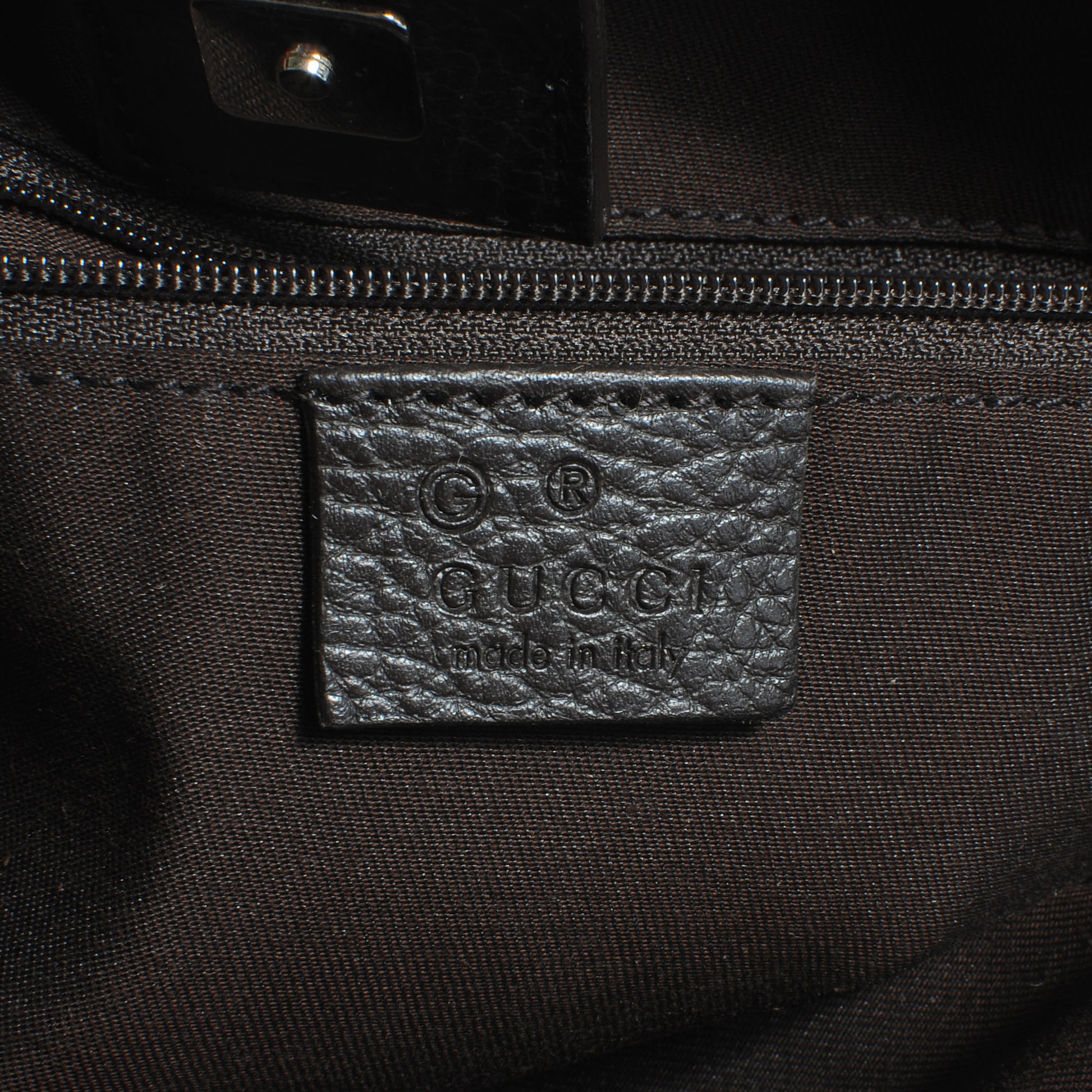 Gucci Nylon Monogram Medium Abbey Convertible Tote Dark Brown 6 of 8