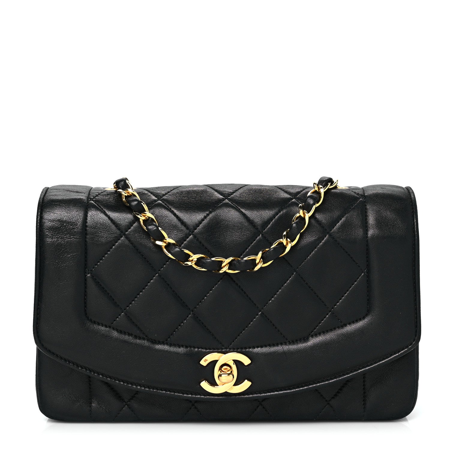Chanel Lambskin Quilted Small Single Flap Black 1 of 12