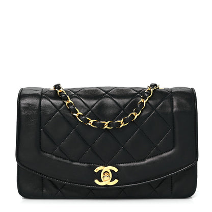 Chanel Lambskin Quilted Small Single Flap Black 1 of 12
