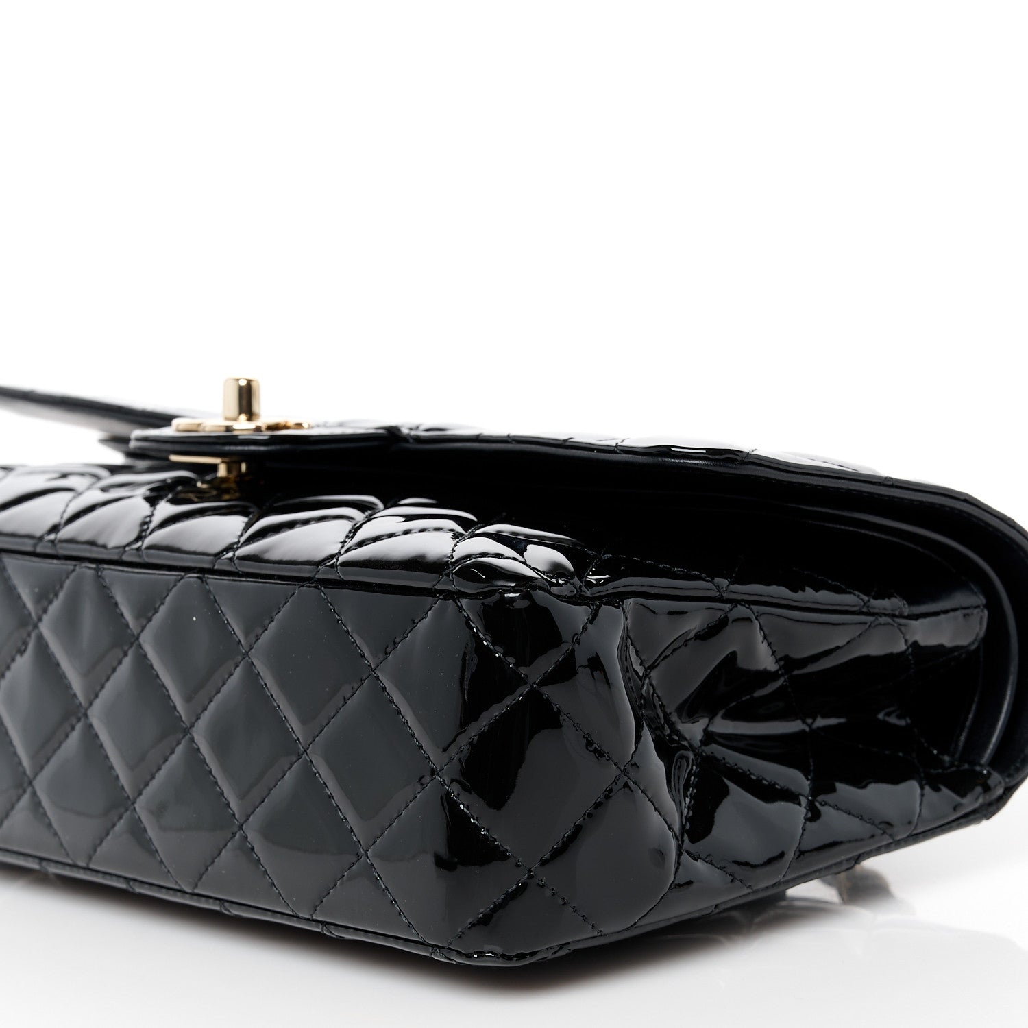 Chanel Patent Quilted Medium Double Flap Black 11 of 11