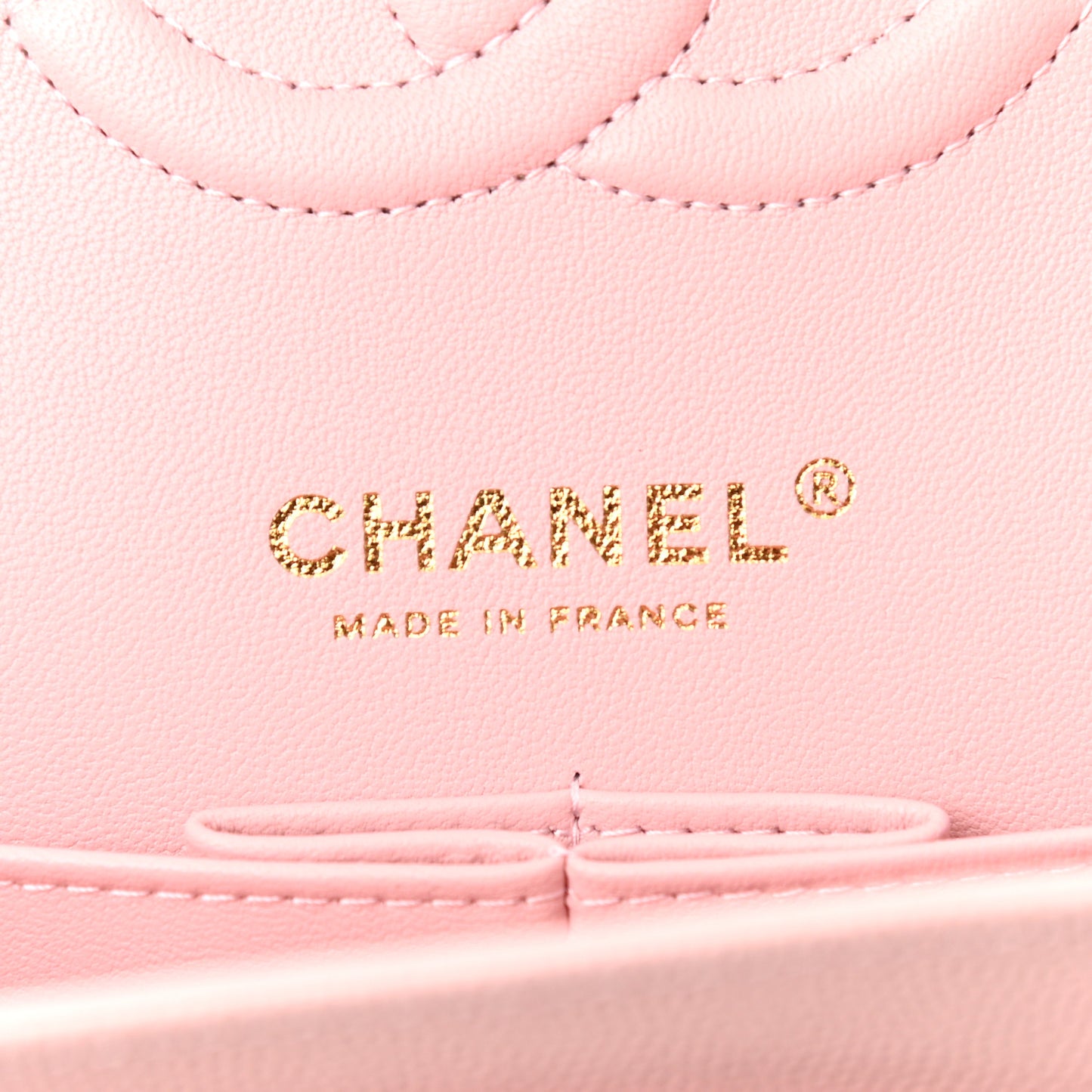 Caviar Quilted Medium Double Flap Light Pink