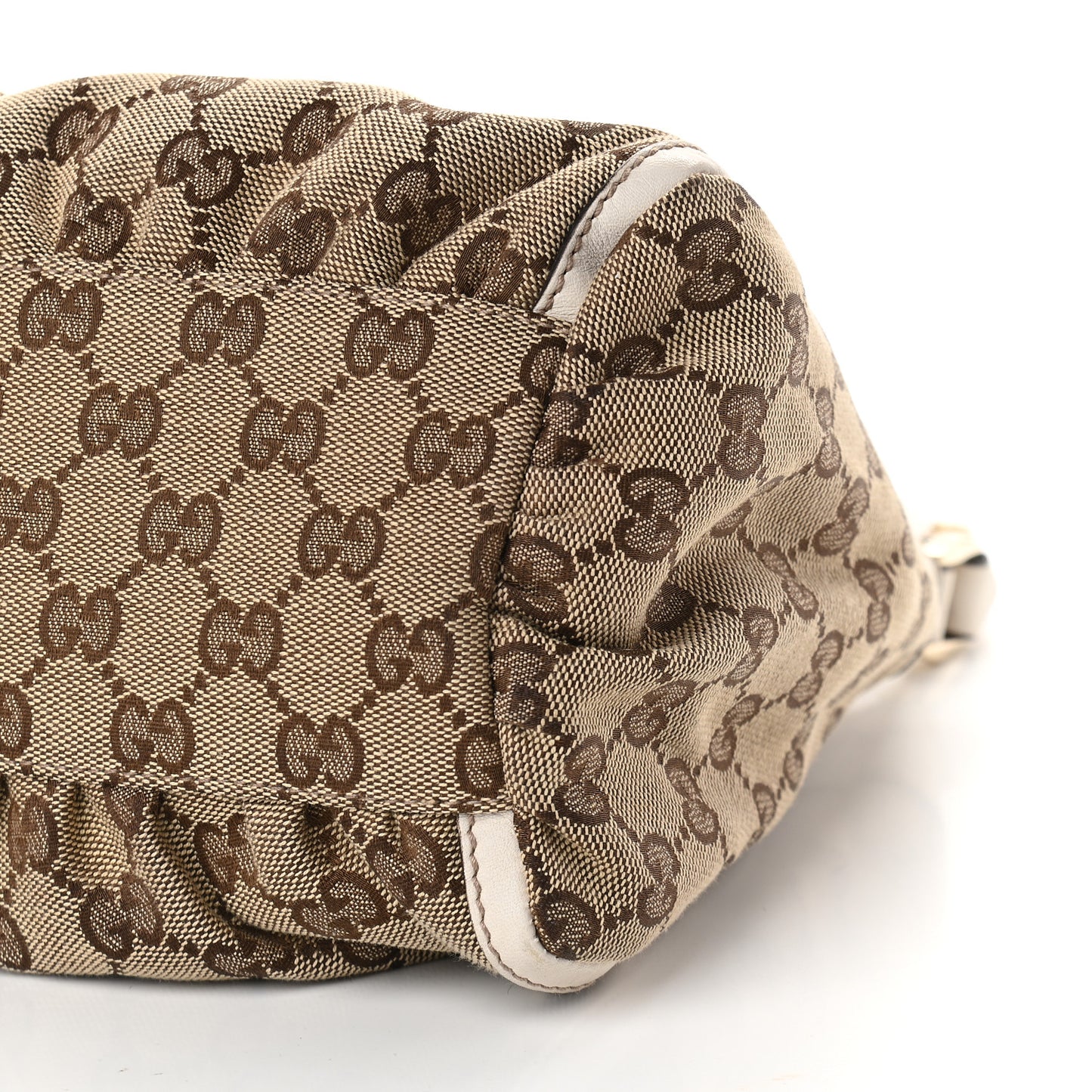 Monogram Medium D Gold Ring Hobo White
