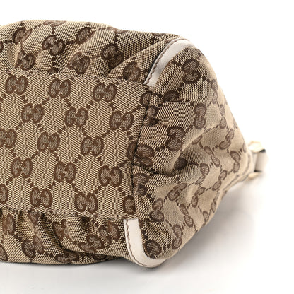 Gucci Monogram Medium D Gold Ring Hobo White 9 of 9
