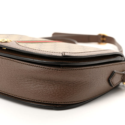 Gucci GG Supreme Monogram Web Small Ophidia Flap Messenger Bag Brown 11 of 11