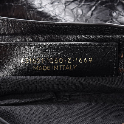 Balenciaga Agneau Classic Hardware S City Logo Strap Black White 7 of 7