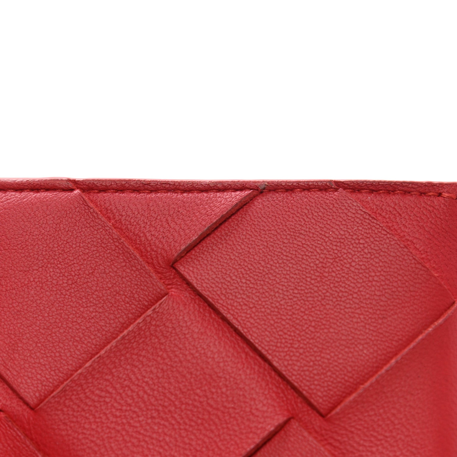 Bottega Veneta Nappa Maxi Intrecciato Card Holder Red 10 of 11