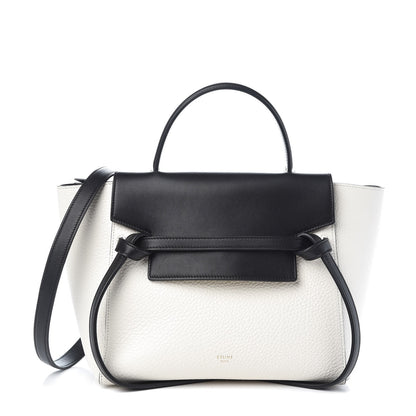 Celine Bullhide Micro Belt Bag Black White 1 of 7