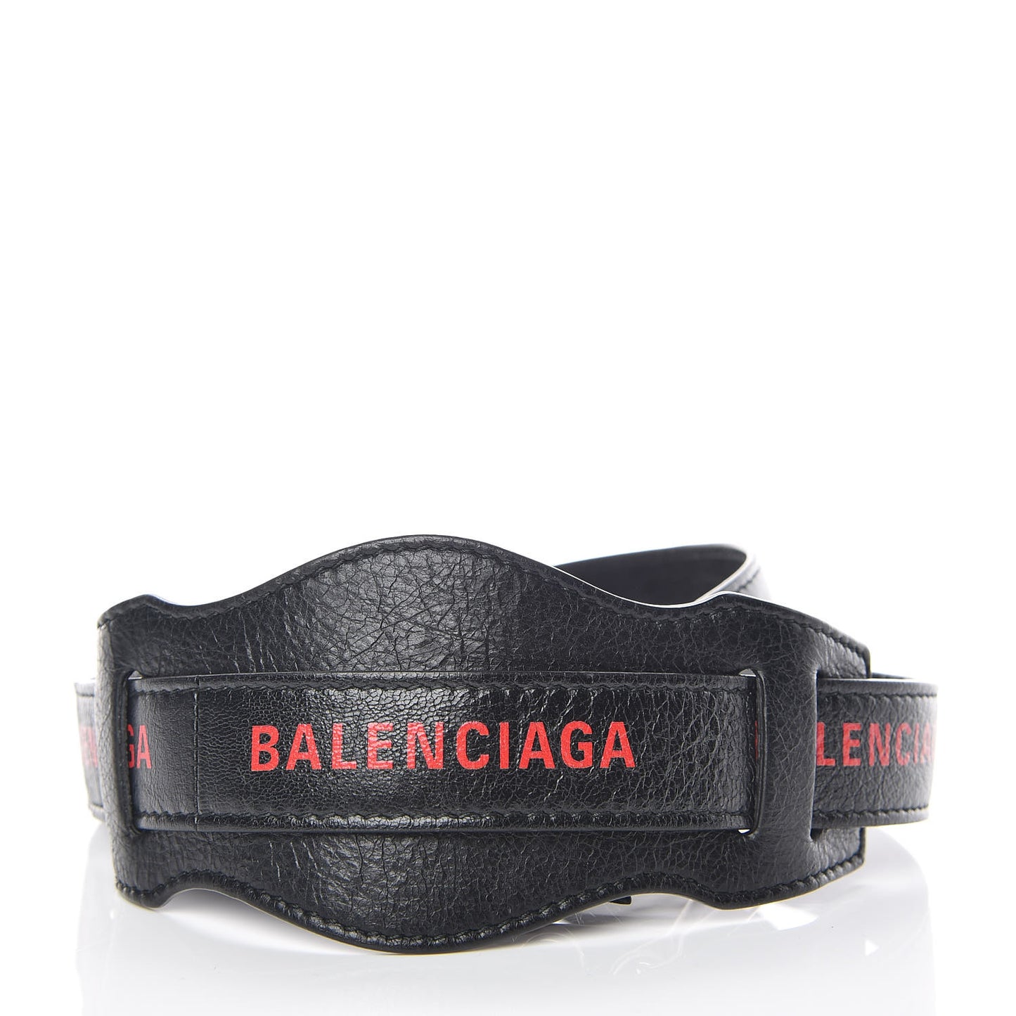 Agneau Classic Hardware Logo Shoulder Strap Black