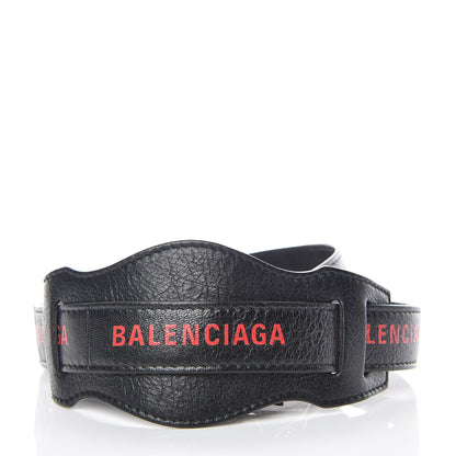 Balenciaga Agneau Classic Hardware Logo Shoulder Strap Black 2 of 4