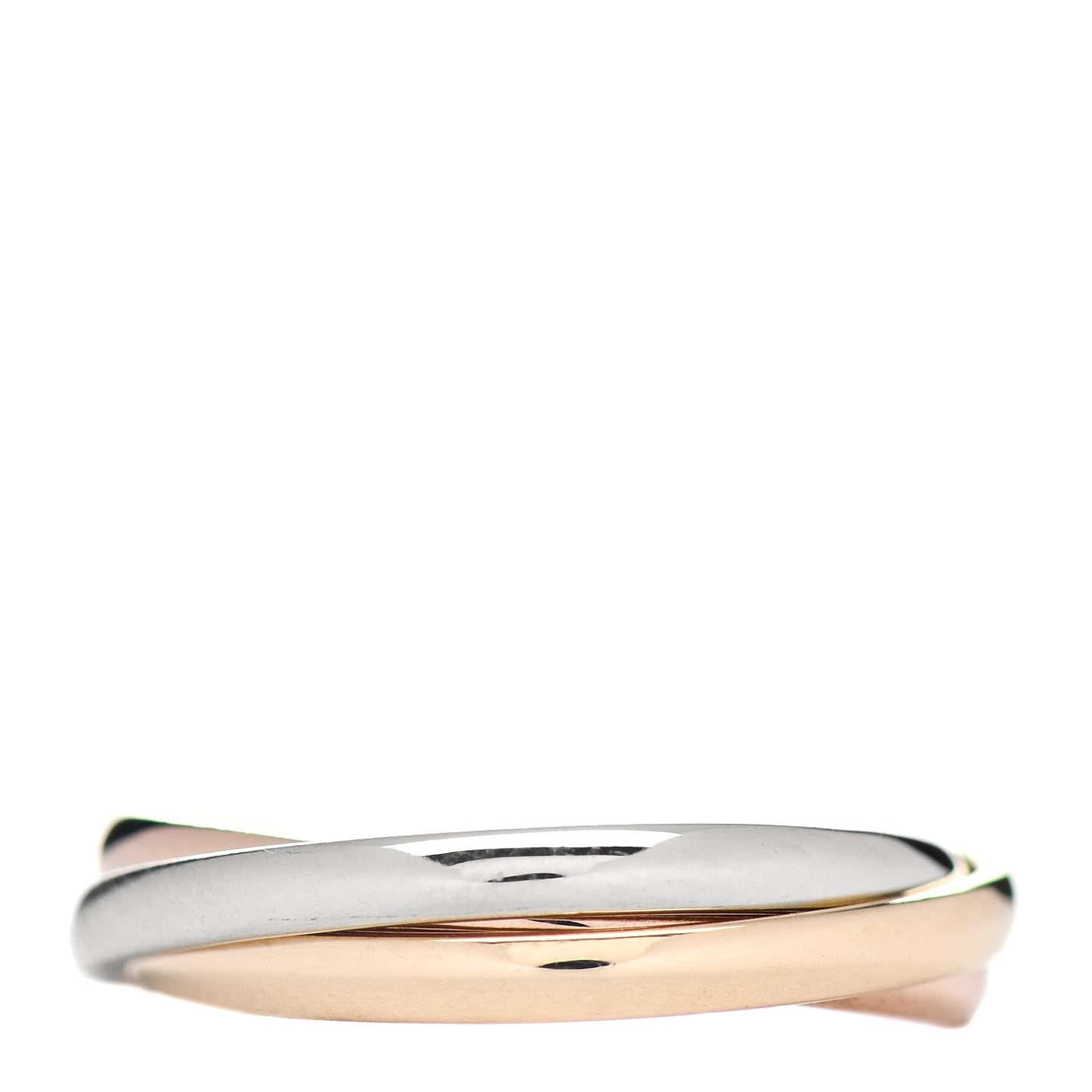 18K Pink Yellow White Gold Extra Small Les Must De Cartier Trinity Ring 50 5.25