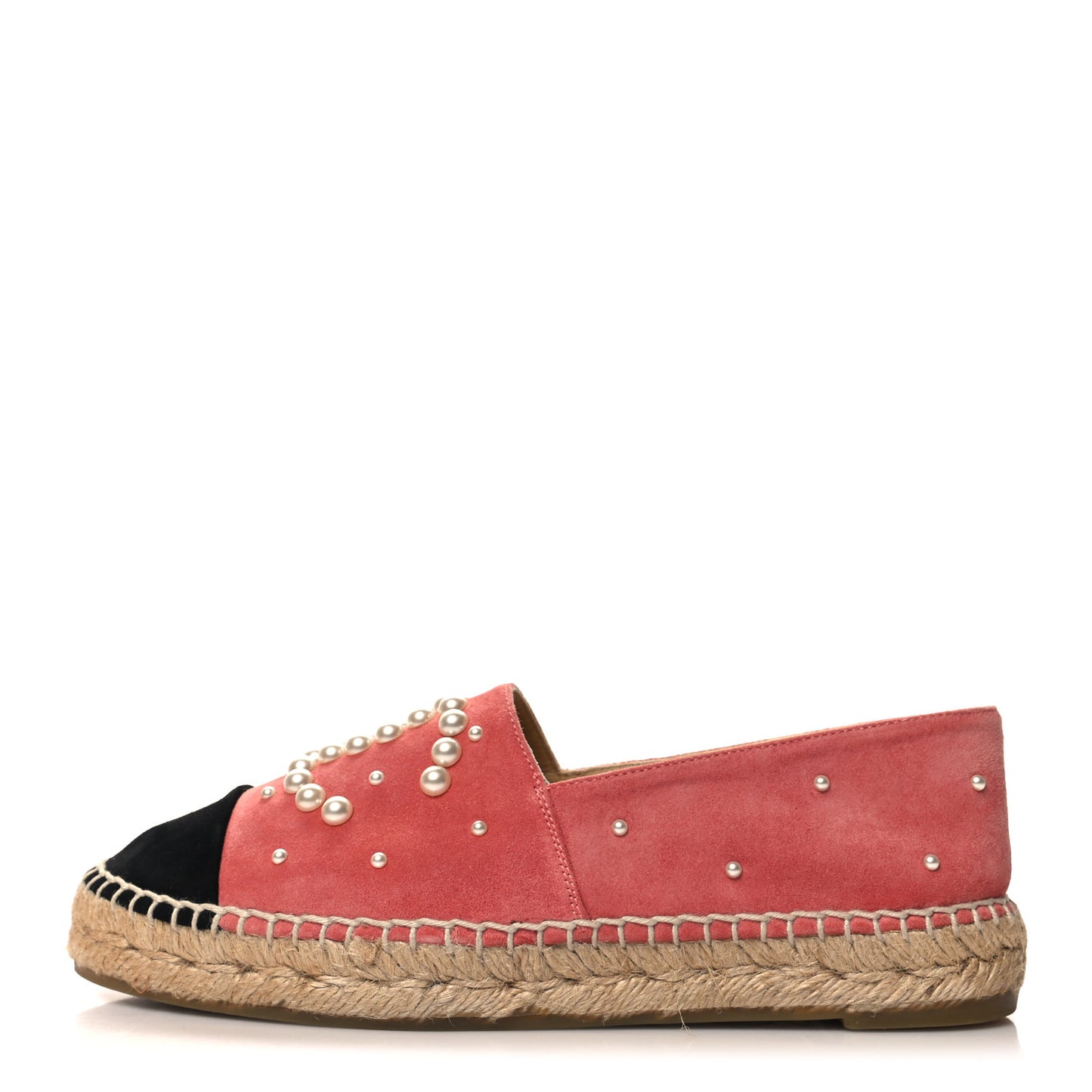 Suede Pearl CC Espadrilles 36 Pink Black