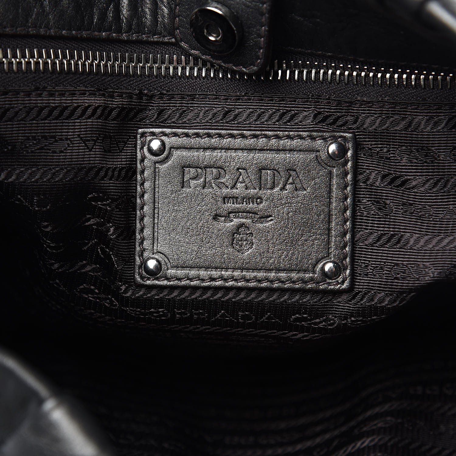 Prada Vitellino Mordo Hobo Piombo Mordo 6 of 14