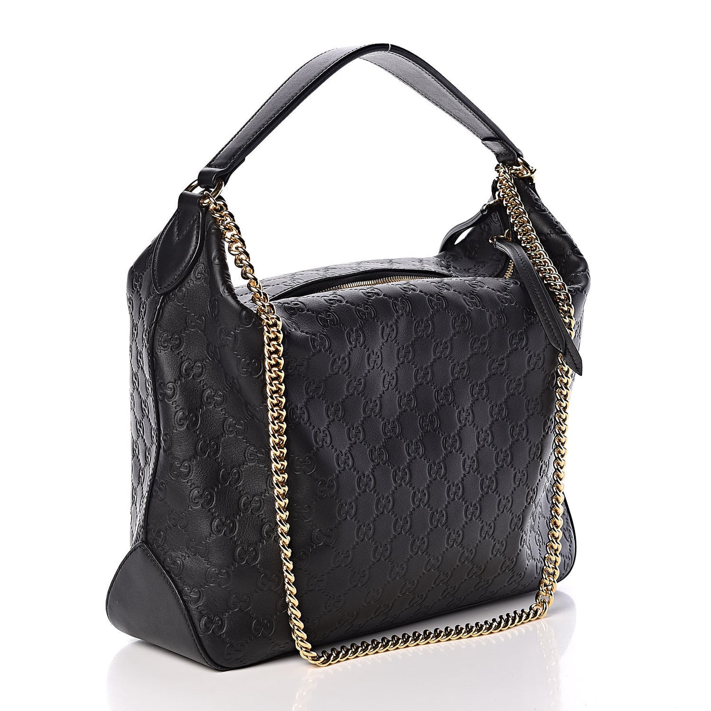 Guccissima Signature Large Linea A Hobo Black