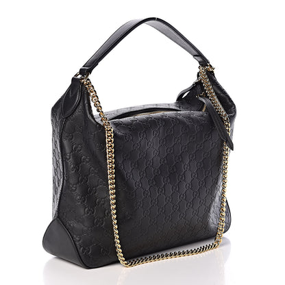 Gucci Guccissima Signature Large Linea A Hobo Black 3 of 9