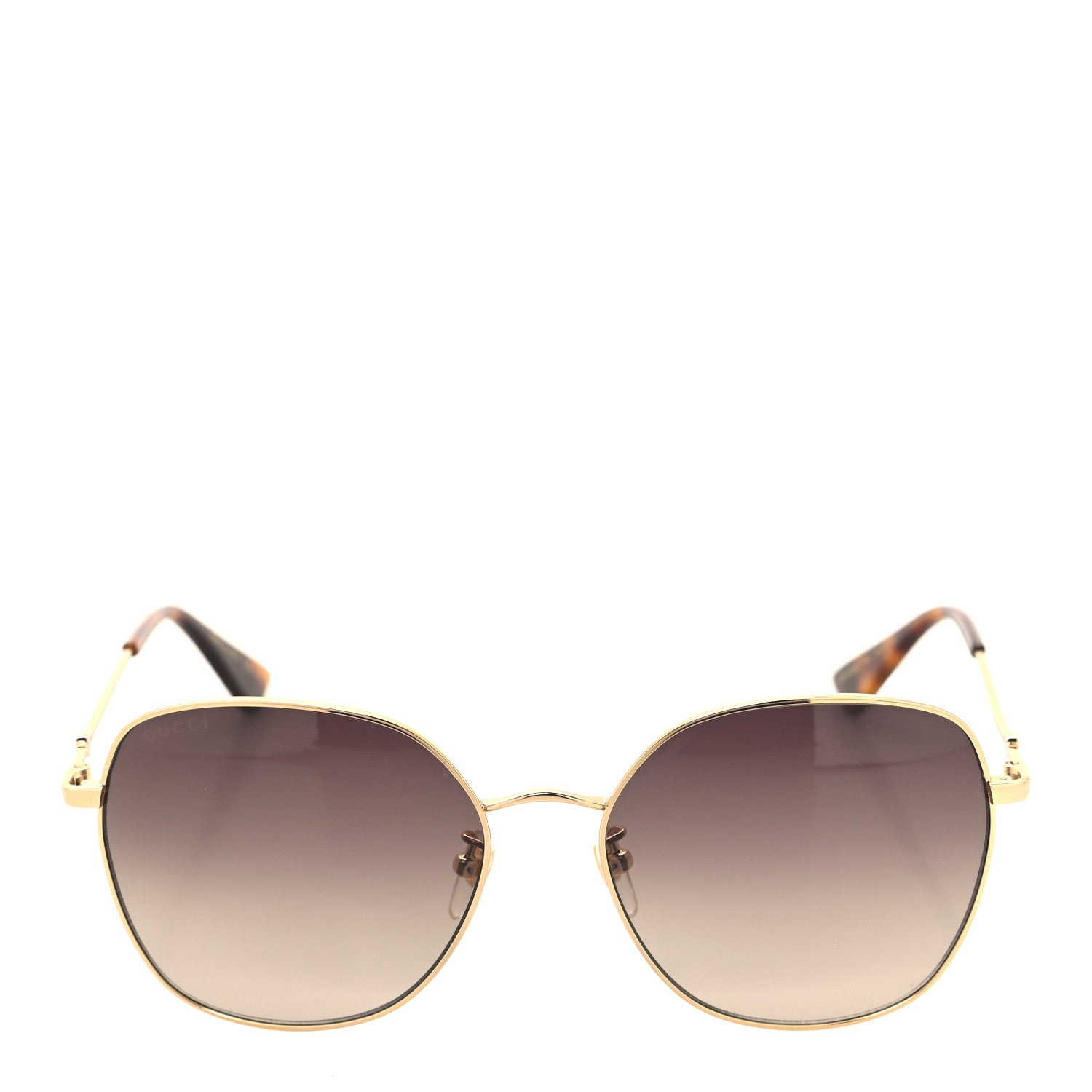 Gucci Metal Square Frame Sunglasses GG0415SK Gold 2 of 7