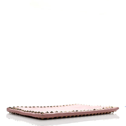 Valentino Garavani Vitello Large Rockstud Zip Wristlet Pouch Pop Gardenia 4 of 15