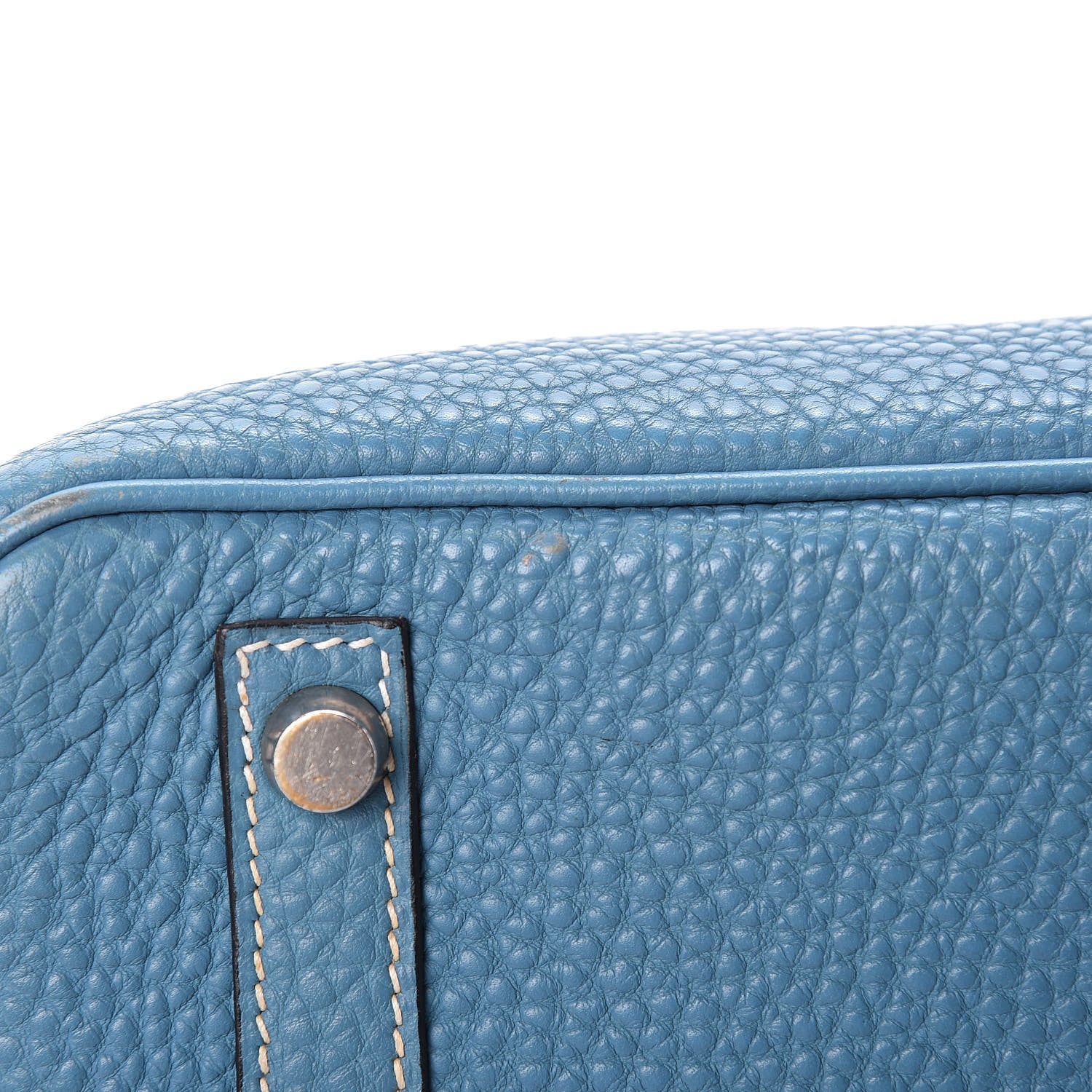 Hermes Taurillon Clemence Birkin 30 Blue Jean 50 of 51