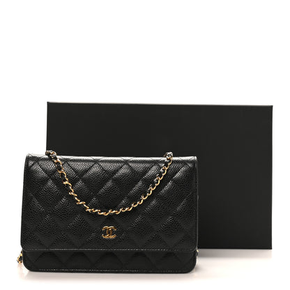 Chanel Caviar Quilted Wallet On Chain WOC Black 11 of 11