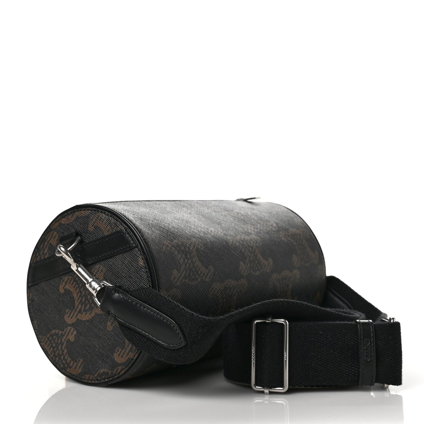 Triomphe Canvas XL Cylinder Bag Black