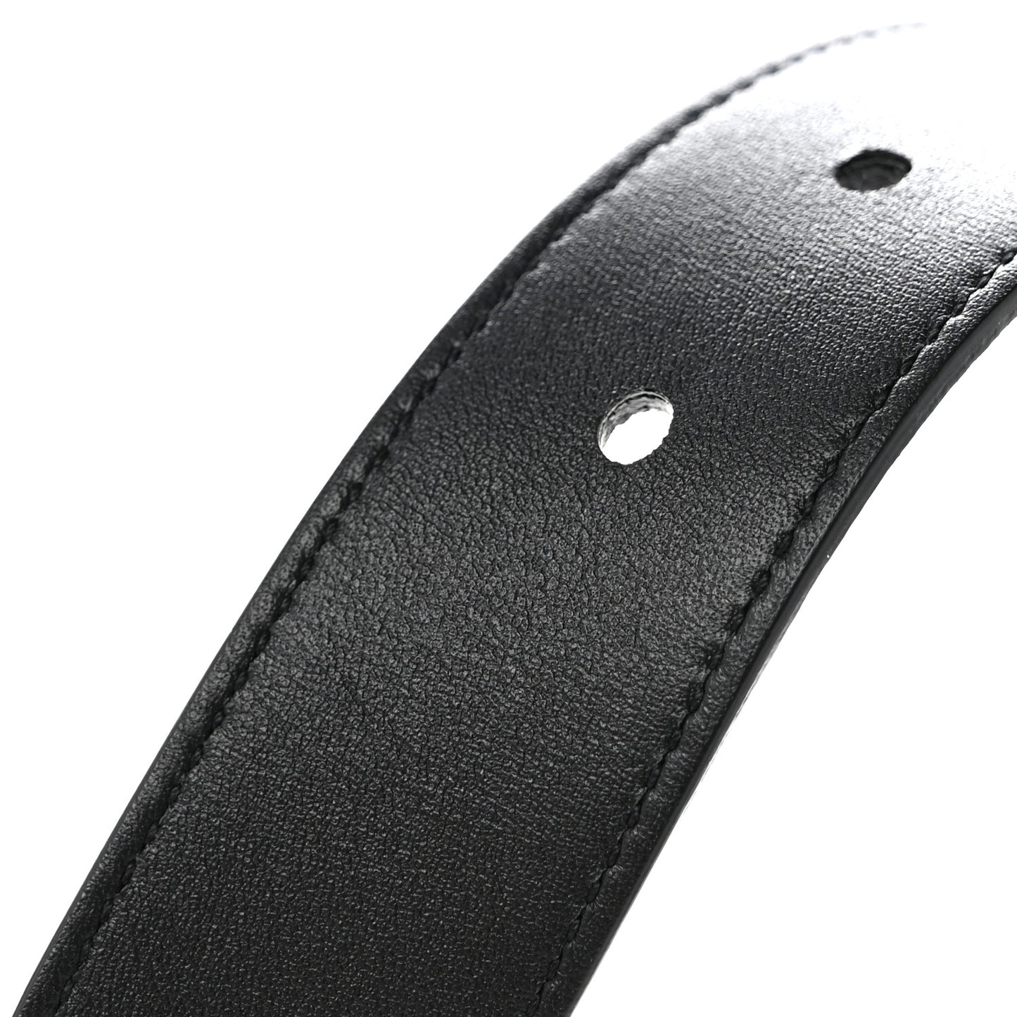 Grained Calfskin Monogram Cassandre Square Buckle Belt 85 34 Black