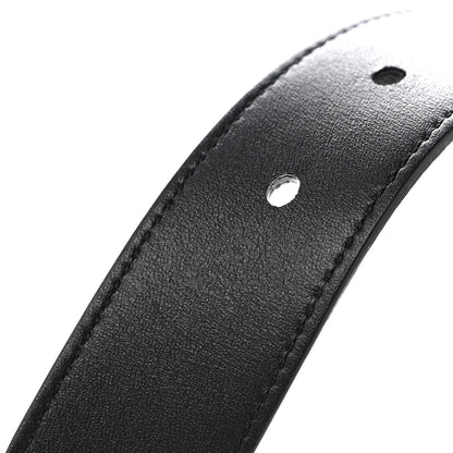 Saint Laurent Grained Calfskin Monogram Cassandre Square Buckle Belt 85 34 Black 7 of 8