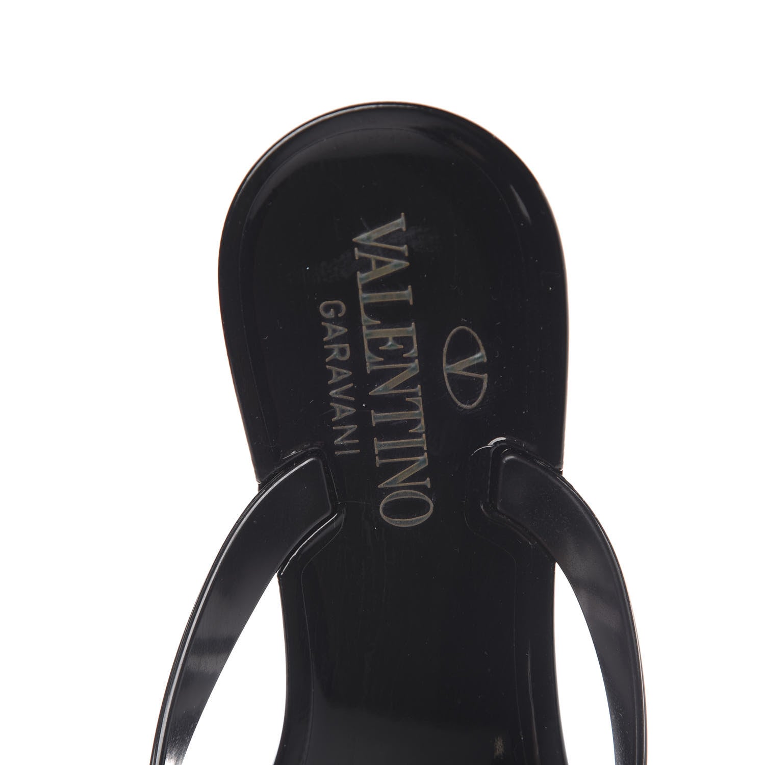 Valentino Garavani PVC Jelly Rockstud Bow Thong Sandals 35 Black 7 of 8