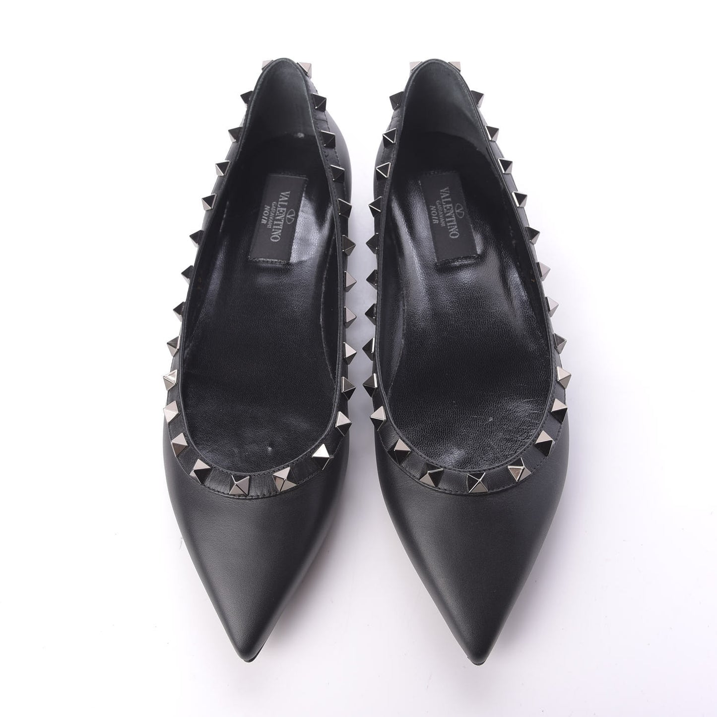 Nappa Rockstud Ballerina Flats 37 Black