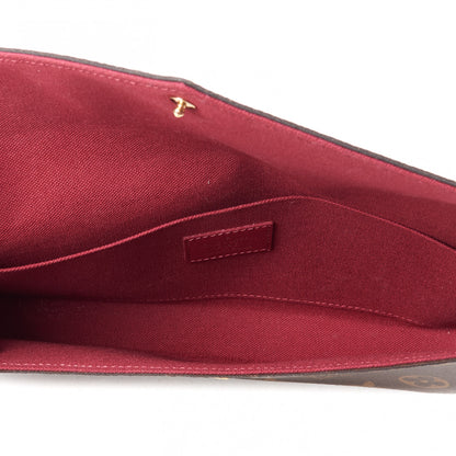 Louis Vuitton Monogram Pochette Felicie Chain Wallet Fuchsia 7 of 9