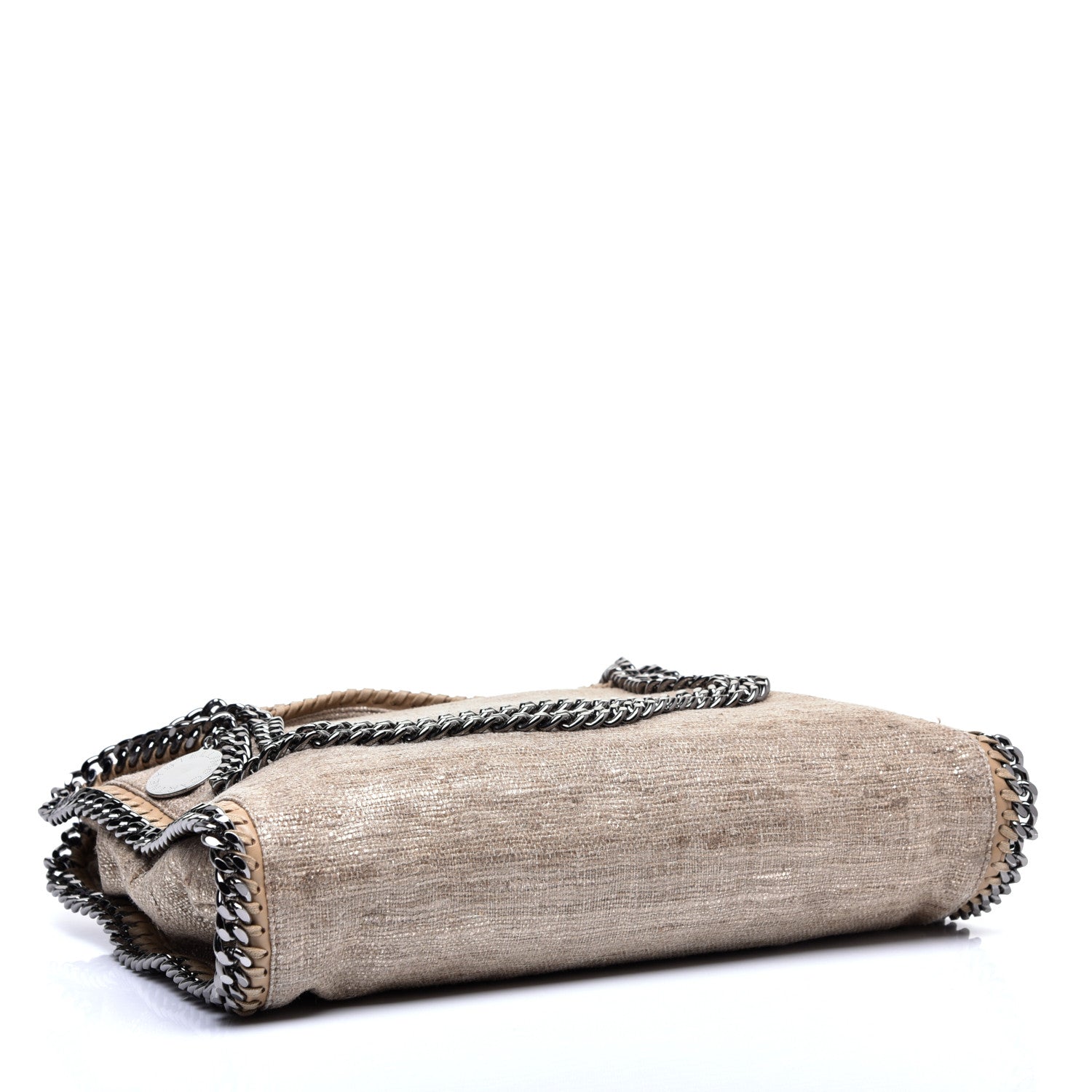 Stella McCartney Metallic Linen Small Falabella Tote Taupe 4 of 9