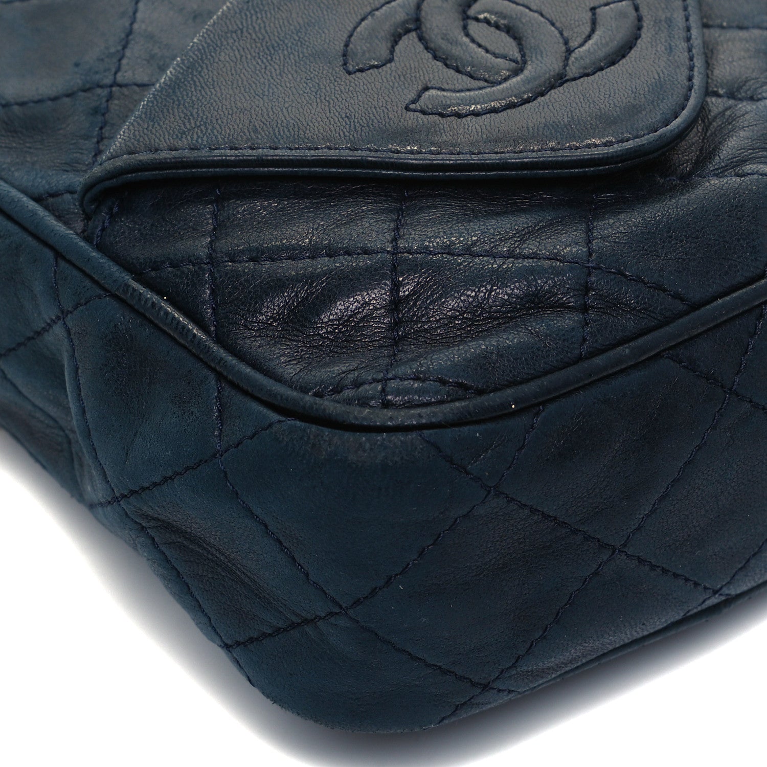 Chanel Lambskin Quilted CC Tassel Camera Case Blue 7 of 8