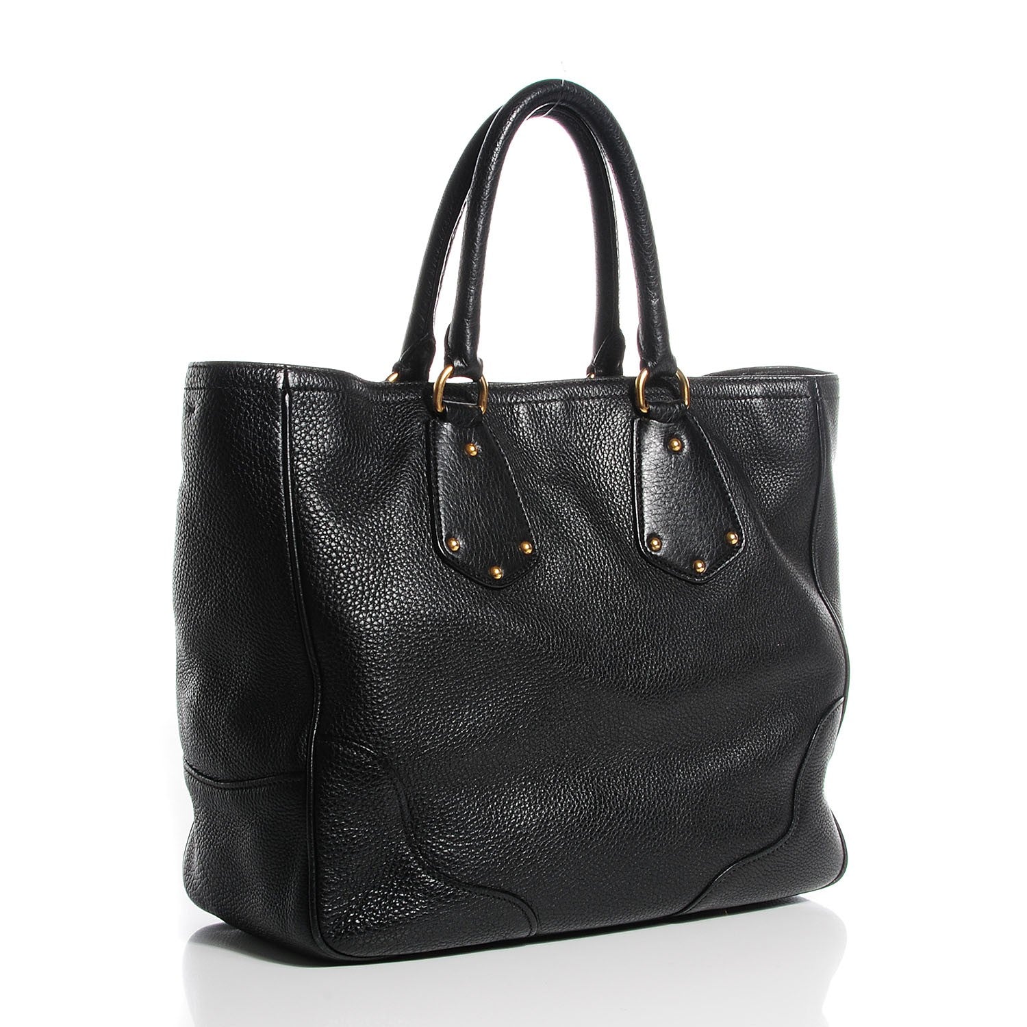 Prada Vitello Daino Tote Nero Black 3 of 8