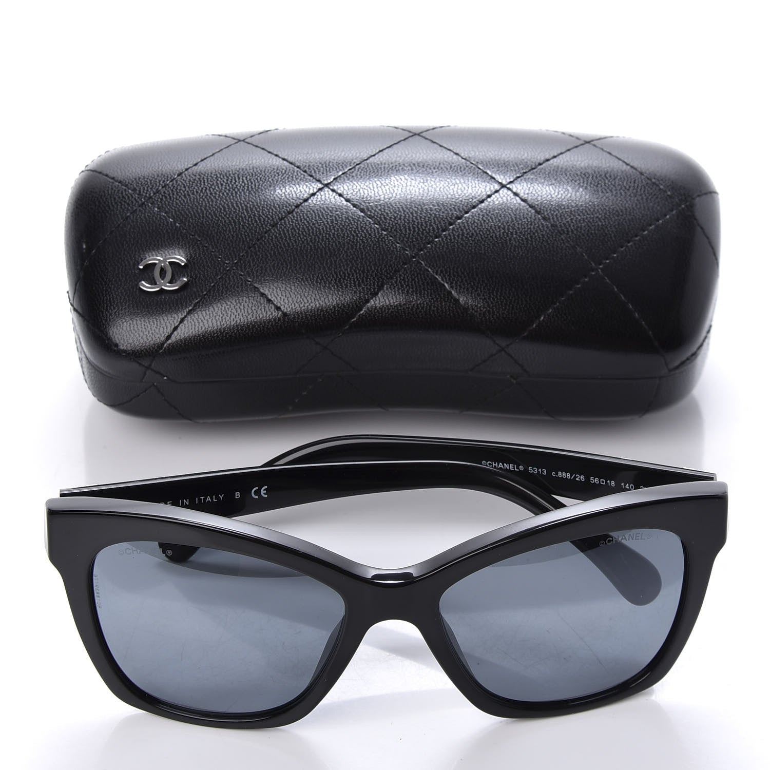 Chanel CC Butterfly Signature Sunglasses 5313 Black 8 of 8