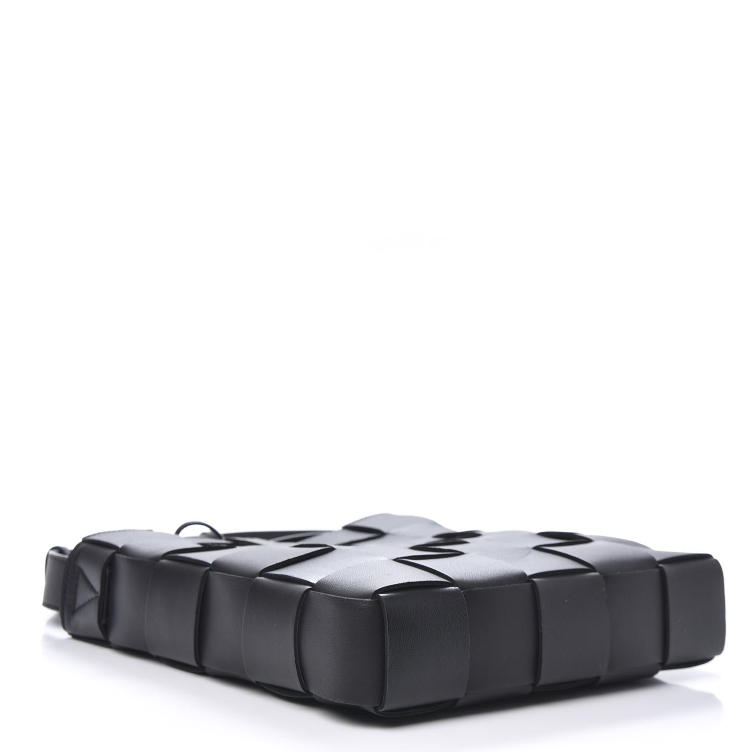 Bottega Veneta Lambskin Maxi Intrecciato Cassette Messenger Black 4 of 8