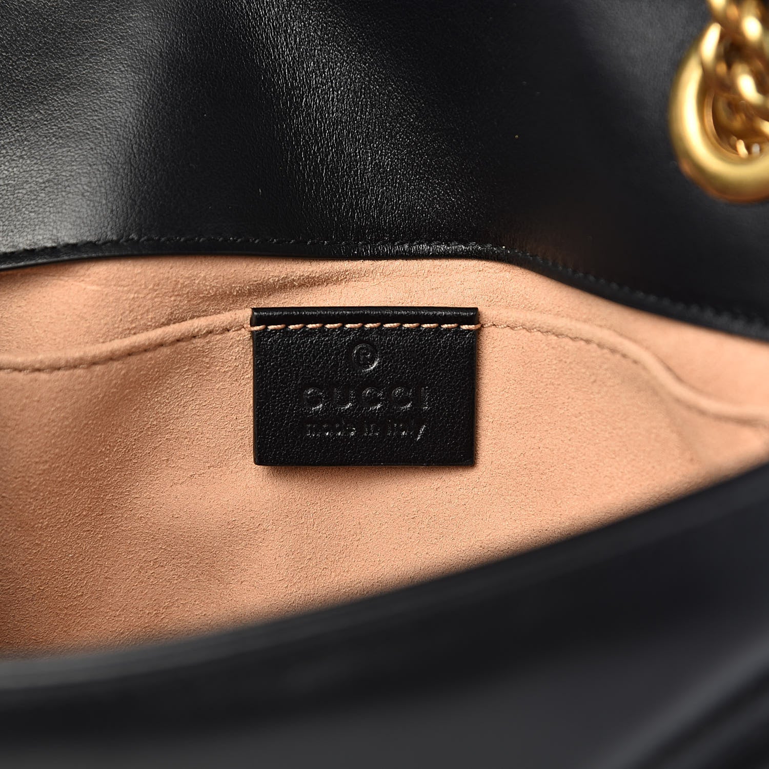 Gucci Calfskin Matelasse Mini GG Marmont Shoulder Bag Black 6 of 10