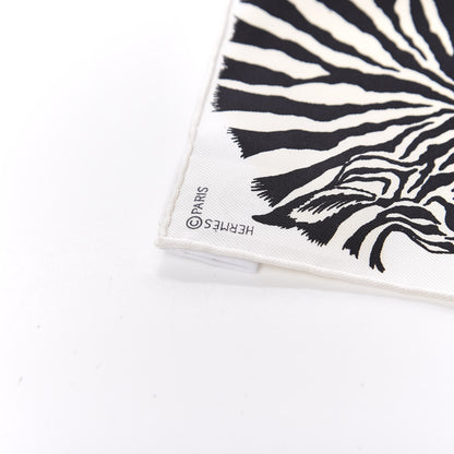 Hermes Silk Zebra Pegasus Nano Scarf 20 Black White 3 of 3