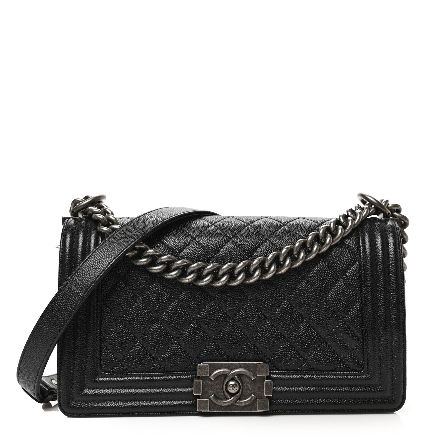 Chanel Caviar Quilted Medium Boy Flap Black 1 of 9