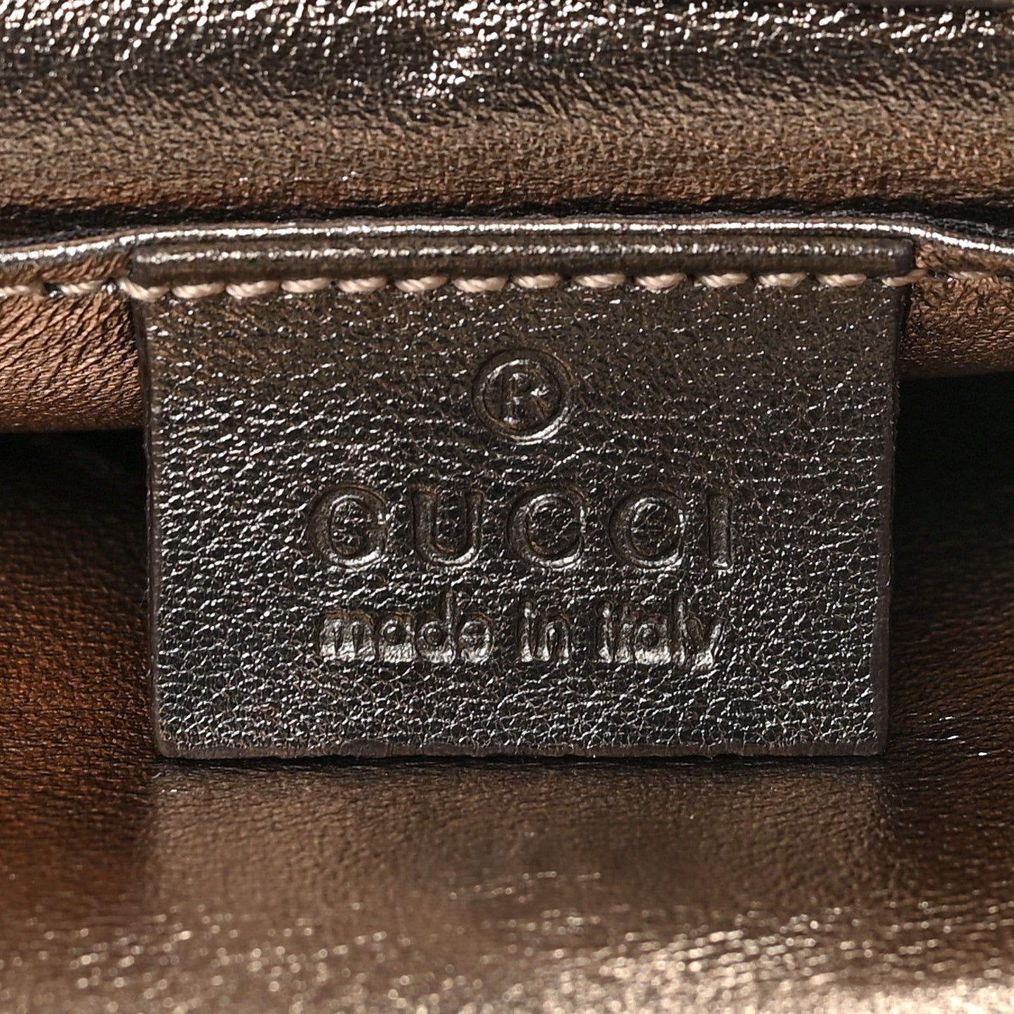Metallic Calfskin Britt Clutch Pewter