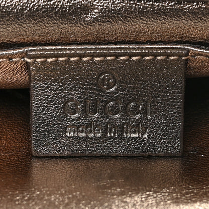 Gucci Metallic Calfskin Britt Clutch Pewter 6 of 9