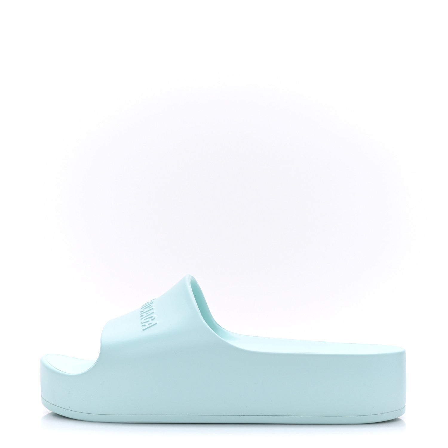 Balenciaga Rubber Womens Chunky Slide Sandals 40 Green Aqua 1 of 6