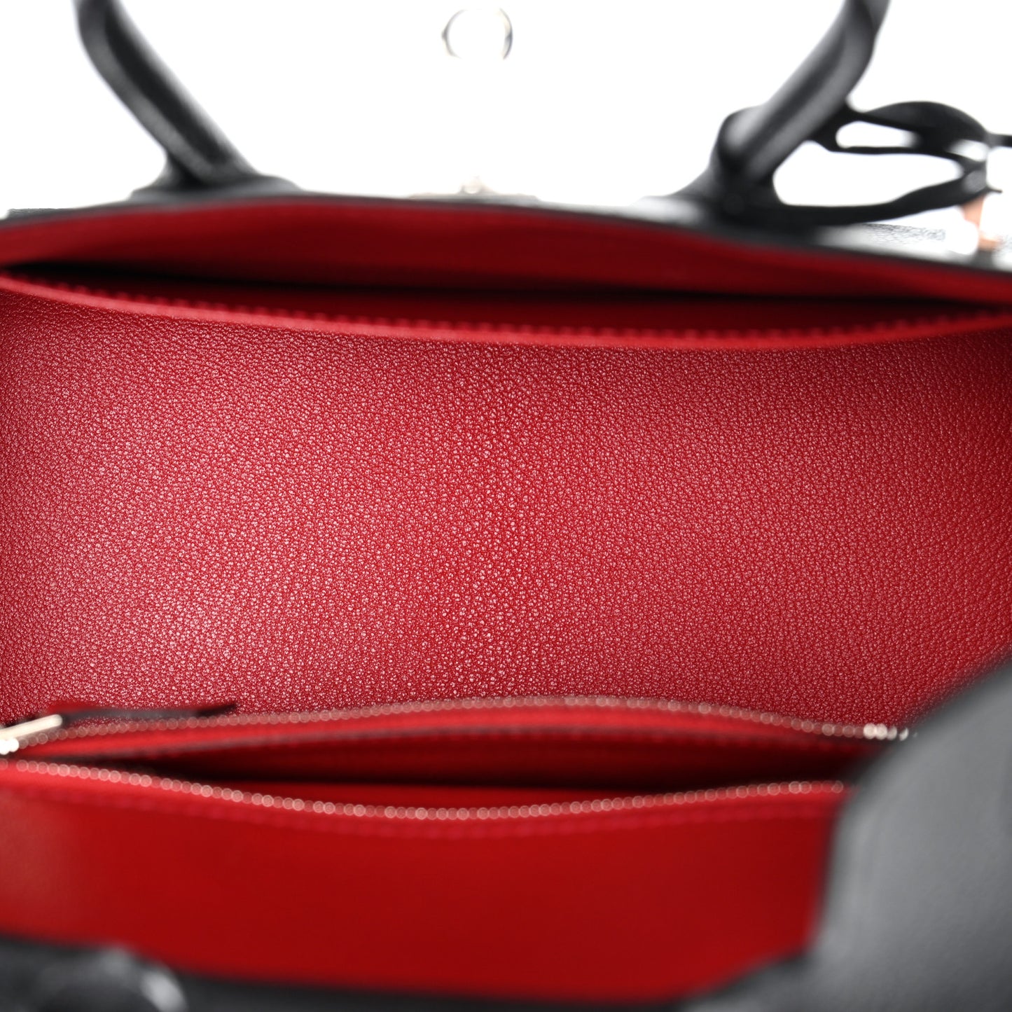 Chevre Mysore Horseshoe Birkin 25 Black Rouge Casaque