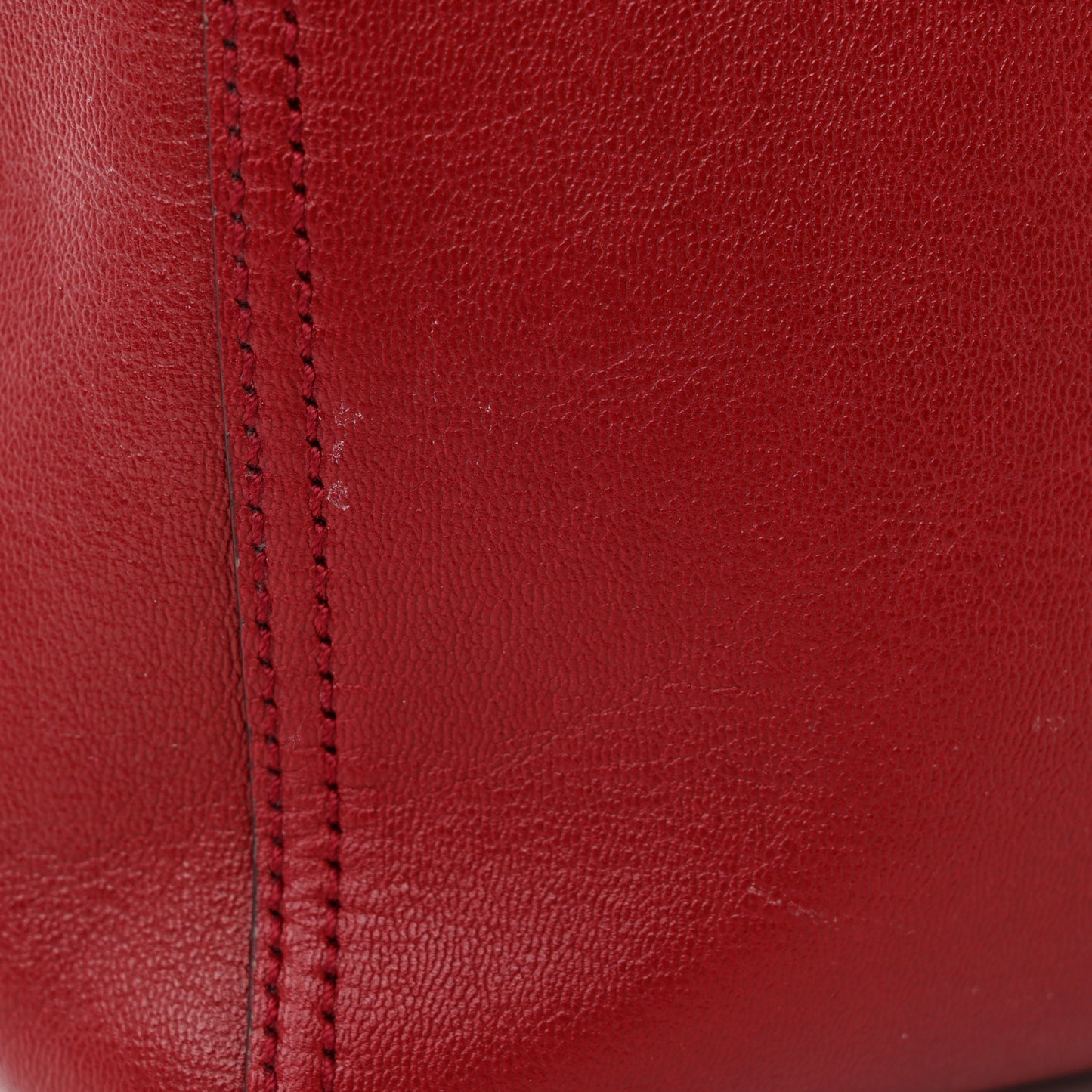 New Sakai Calfskin Lux Medium Dahlia Tote New Cherry Red