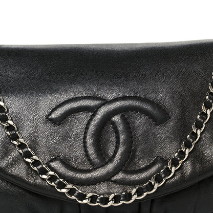 Chanel Lambskin Half Moon Wallet On Chain WOC Black 10 of 13