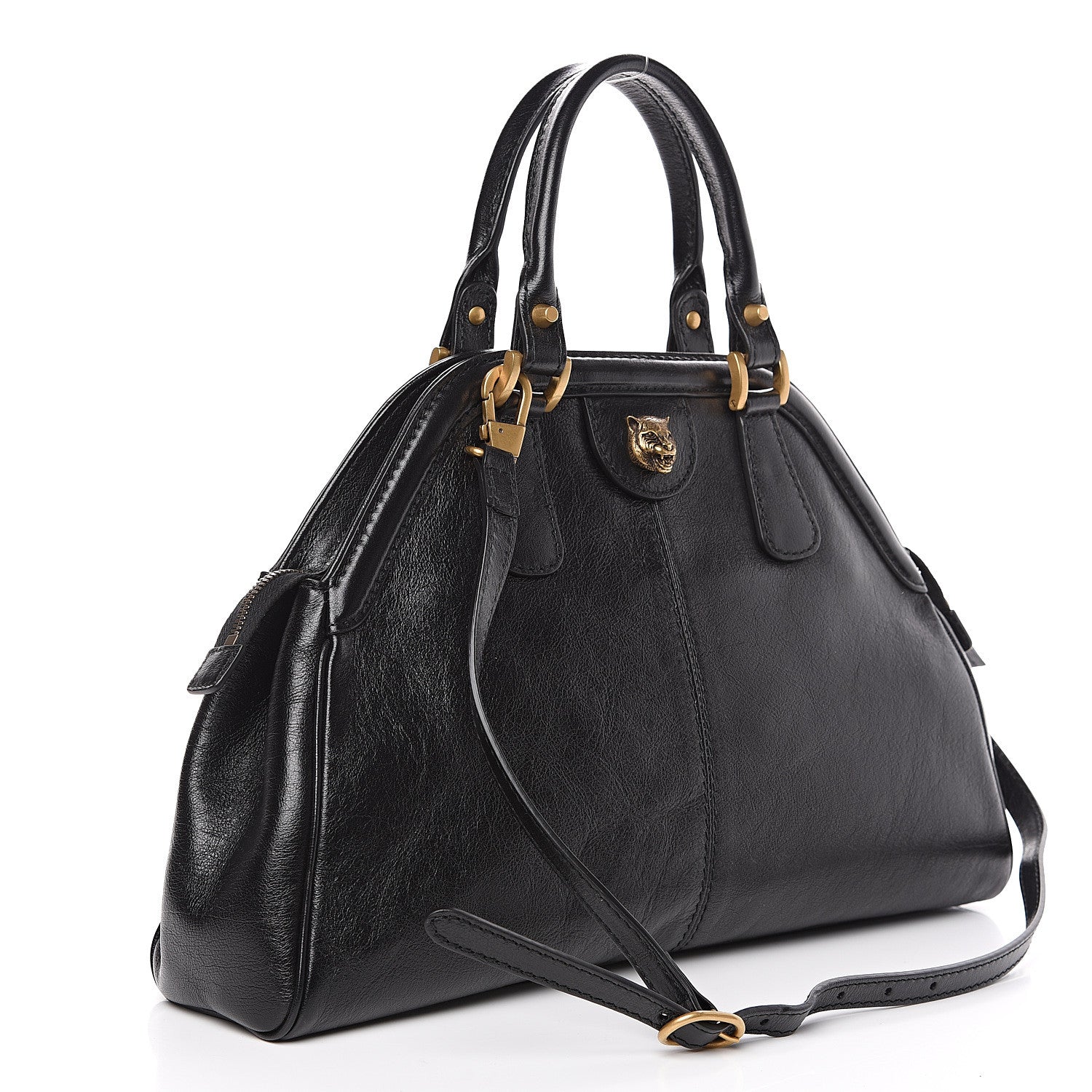 Gucci Calfskin Medium Re(Belle) Top Handle Bag Black 2 of 9
