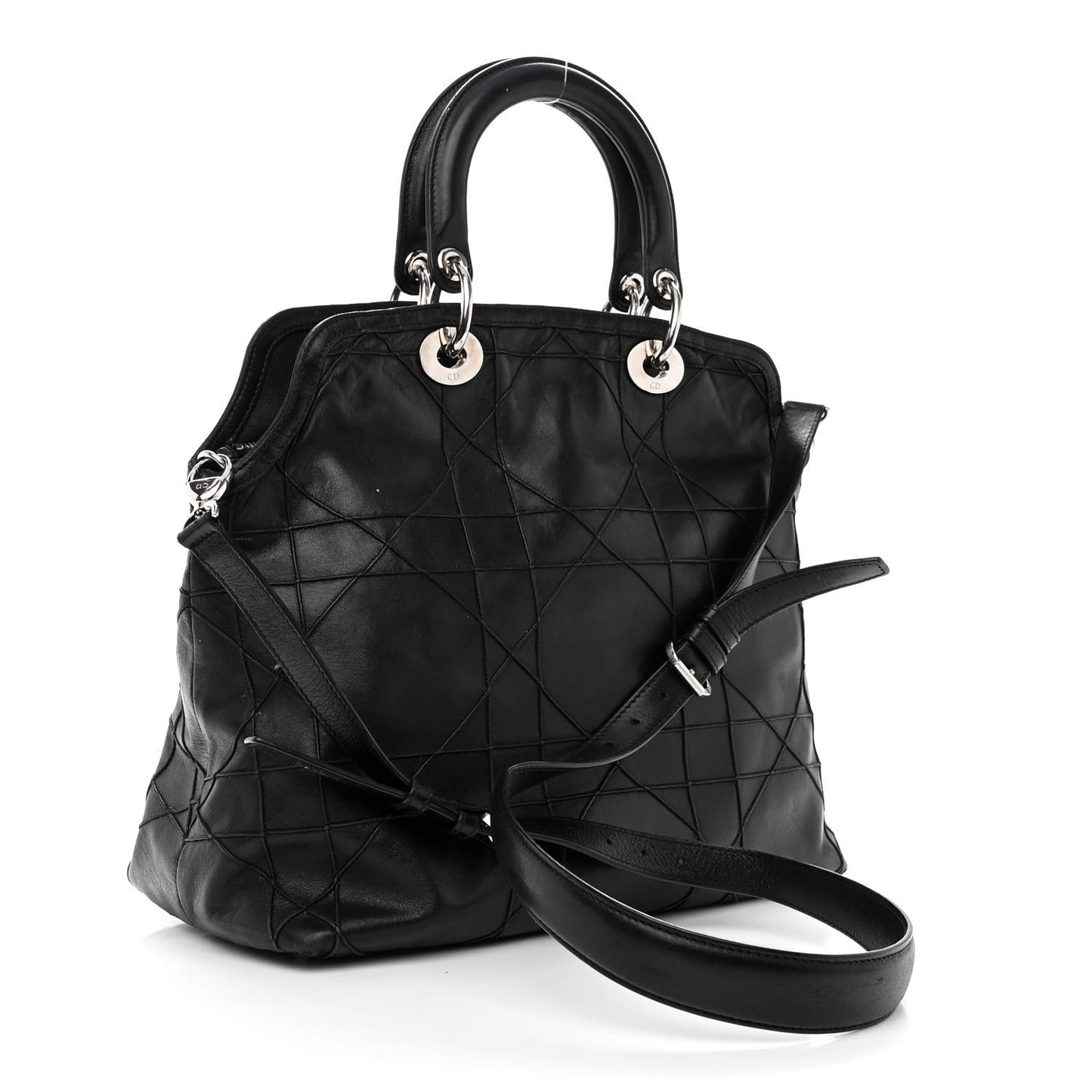 Lambskin Cannage Medium Granville Tote Black