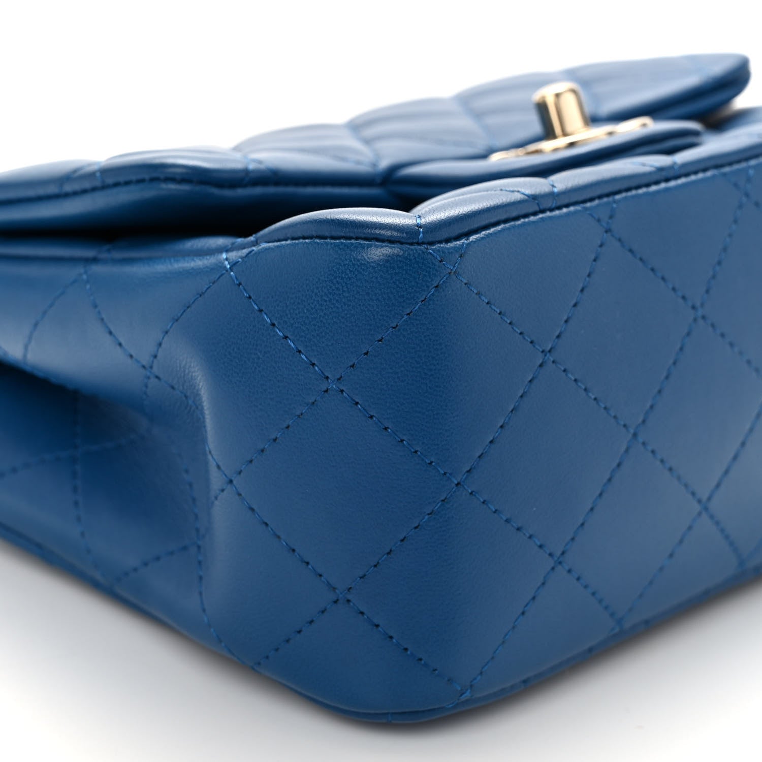 Chanel Lambskin Quilted Mini Square Flap Blue 9 of 13