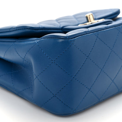 Chanel Lambskin Quilted Mini Square Flap Blue 9 of 13