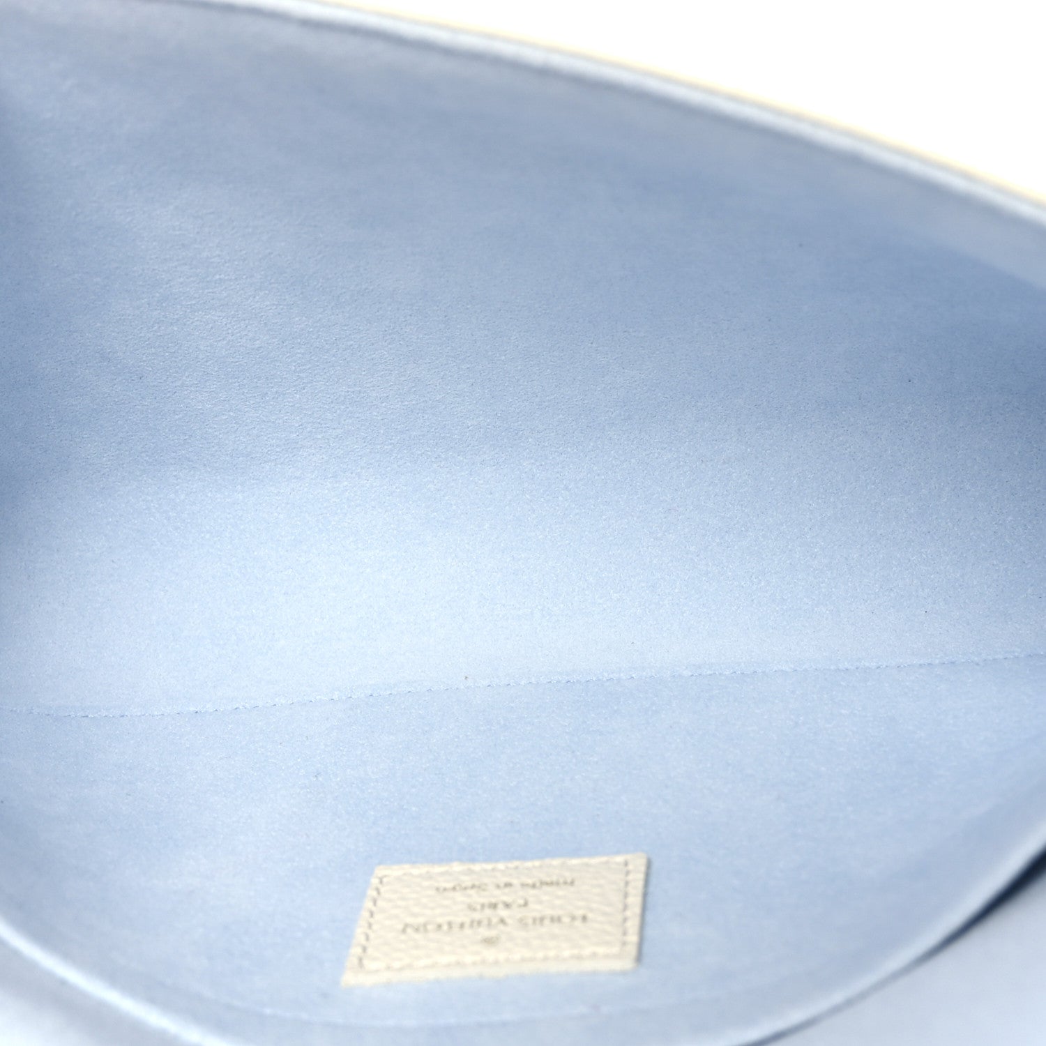 Louis Vuitton Empreinte Monogram Giant Felicie Pochette Chain Wallet Latte Candy Blue 6 of 9