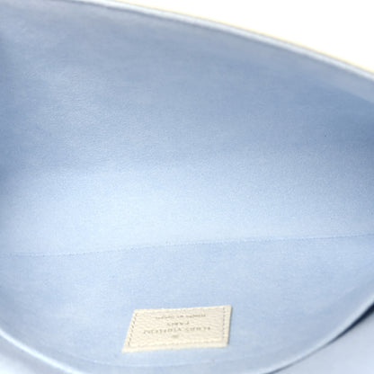 Louis Vuitton Empreinte Monogram Giant Felicie Pochette Chain Wallet Latte Candy Blue 6 of 9